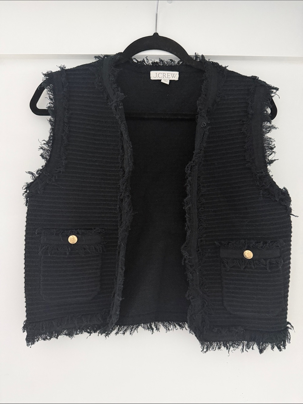 J. Crew Textured Fringe Vest - Picture 2 of 4